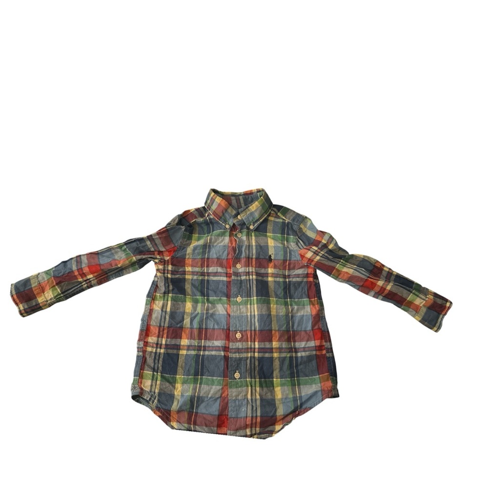 Ralph Lauren Red and Yellow Button Down Shirt